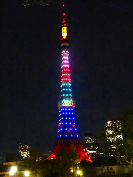 写真２ 東京タワーオリンピック東京開催決定イルミ