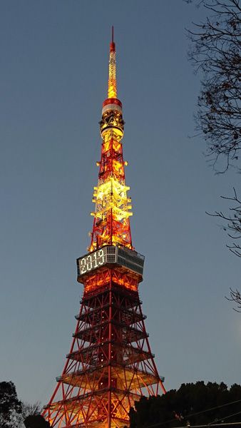 東京タワーの2019年新年イルミネーション